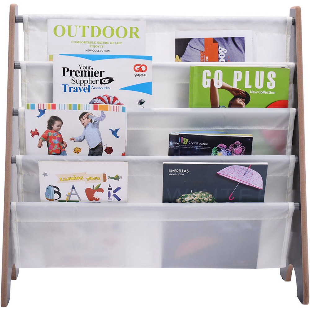 Costway 4 Shelf Kids Coffee Bookcase Image 7