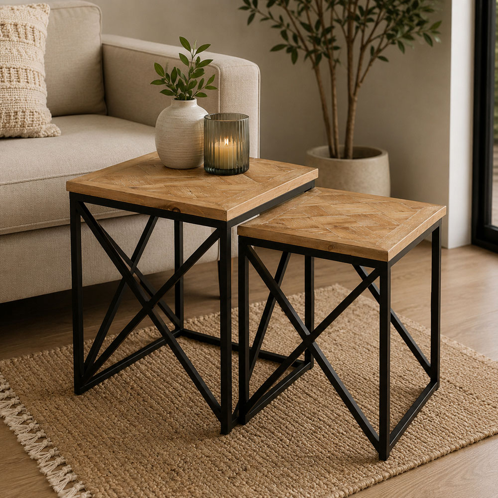 Premier Housewares Kickford Side Table Set of 2 Image 4