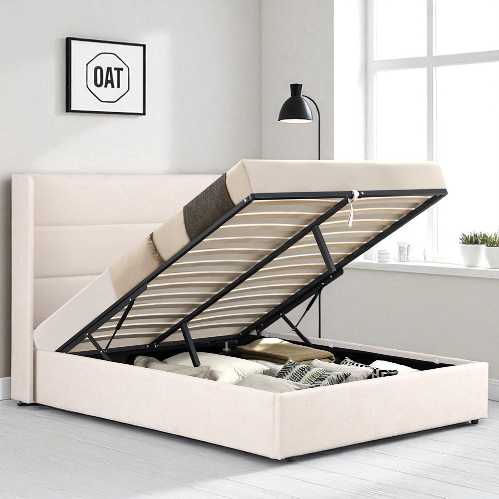 Wilmslow King Size Natural Ottoman Bed Image 8
