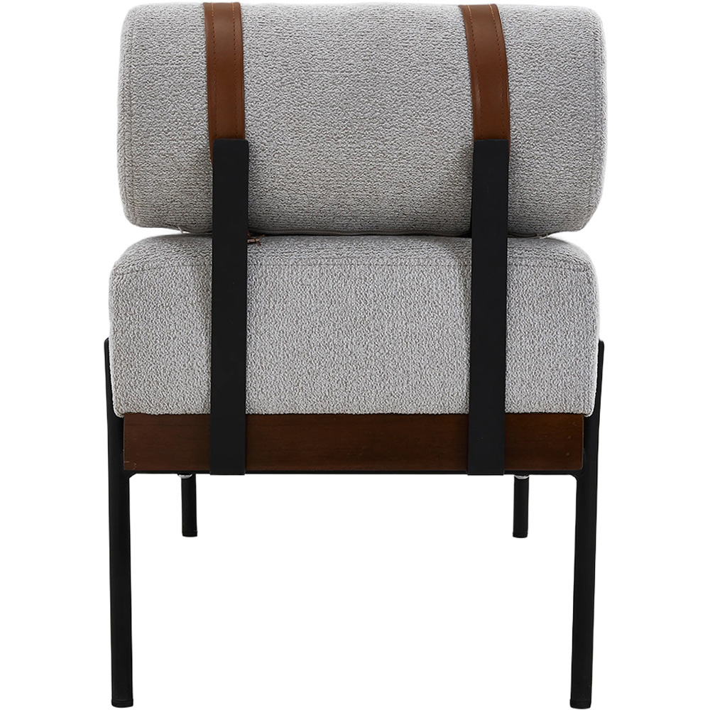 Living and Home 2 Seater Light Grey Cylindrical Bolster Chaise Lounge Bench Image 6