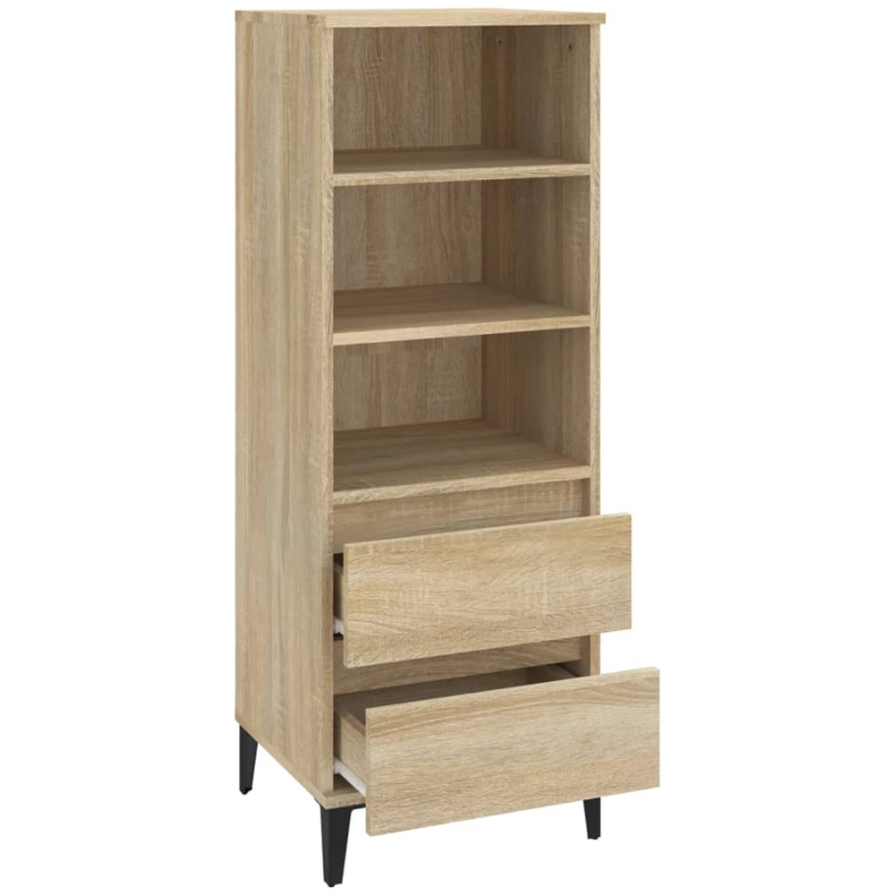 vidaXL 2 Drawer 3 Shelf Sonoma Oak Highboard Image 4