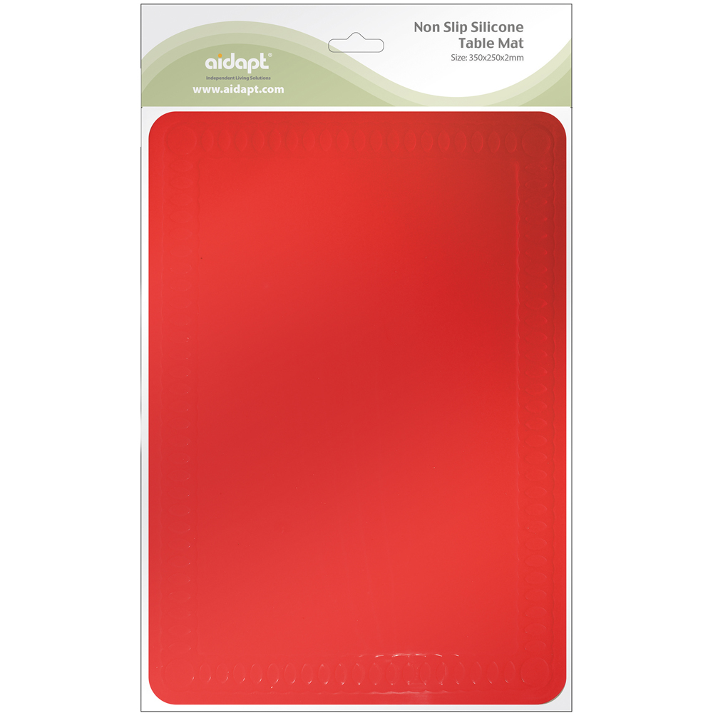 Aidapt Red Anti Slip Silicone Table Mat 35 x 25cm Image 3