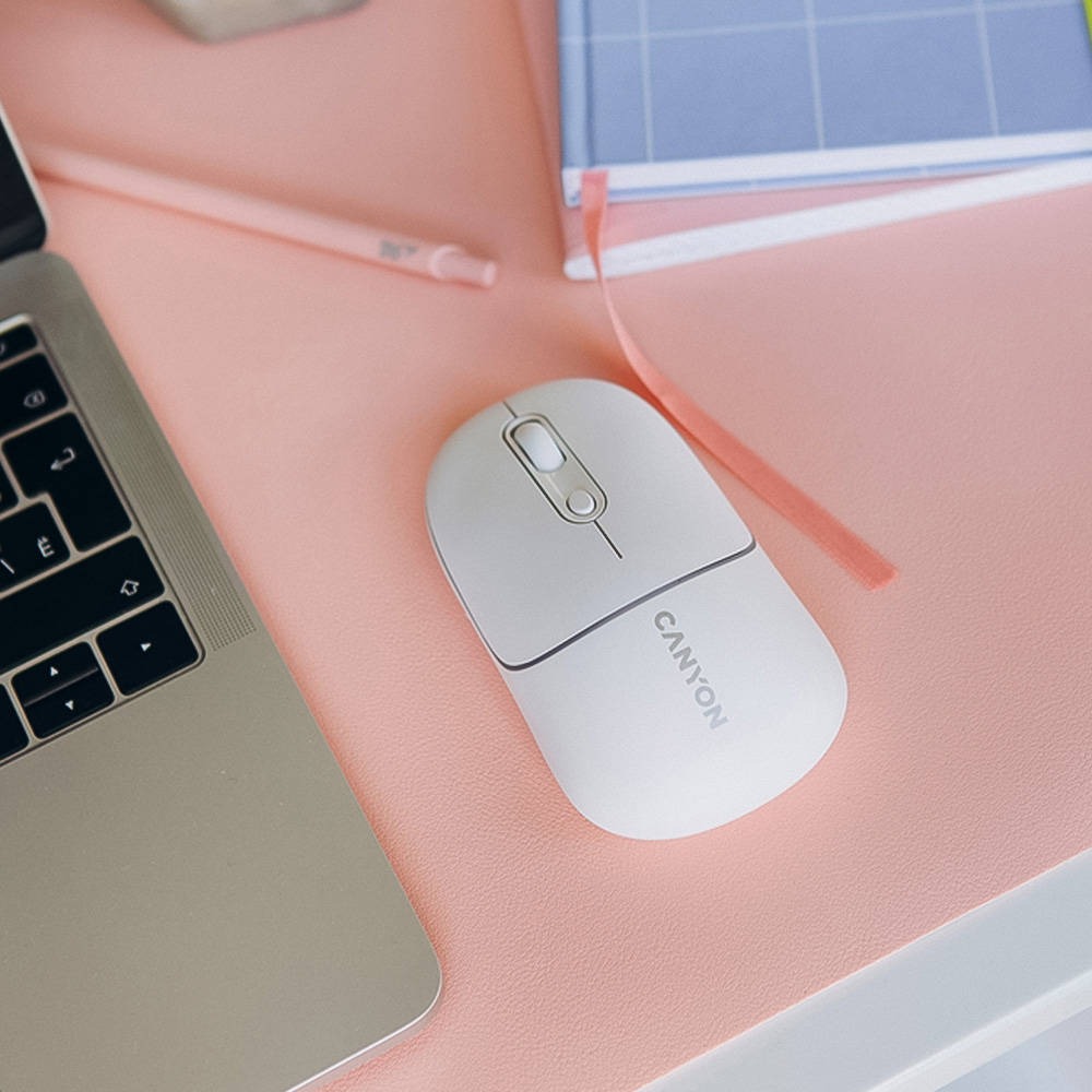 Canyon MW-22 2-in-1 Snow White Wireless Mouse Image 2
