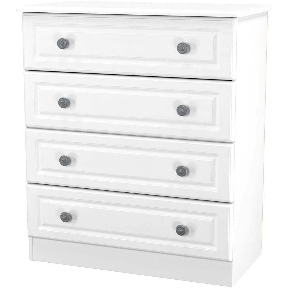 Crowndale Pembroke 4 Drawer Matt White Chest of Drawers Ready Assembled Image 3