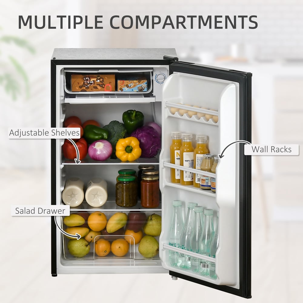 Portland 800-129V70BK Black 91L Mini Fridge Image 6