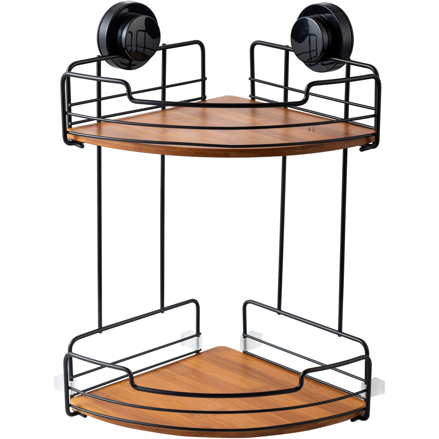 Oslo Bamboo 2 Tier Corner Rack - Black Image 1