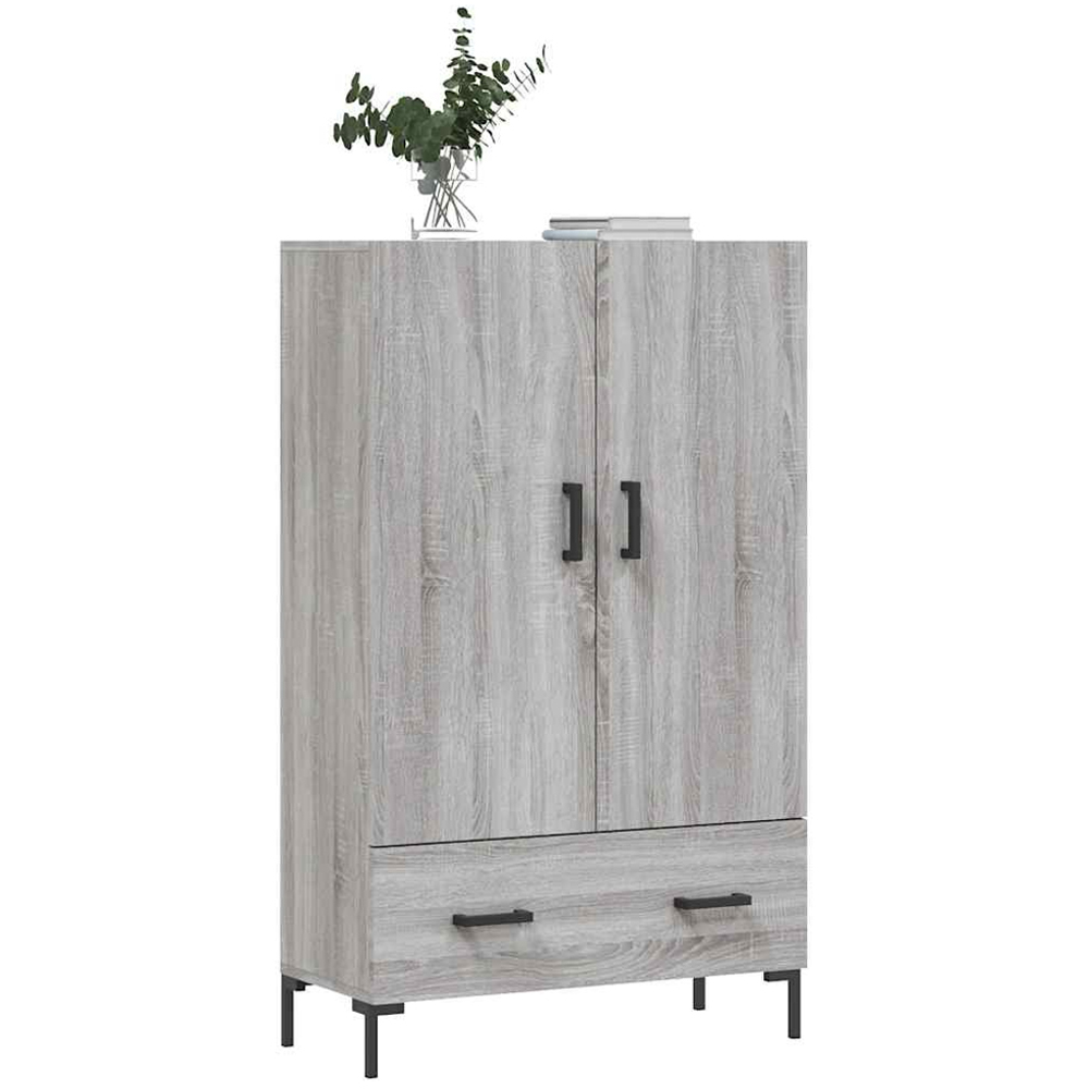 vidaXL 2 Door Single Drawer Grey Sonoma Highboard Image 3