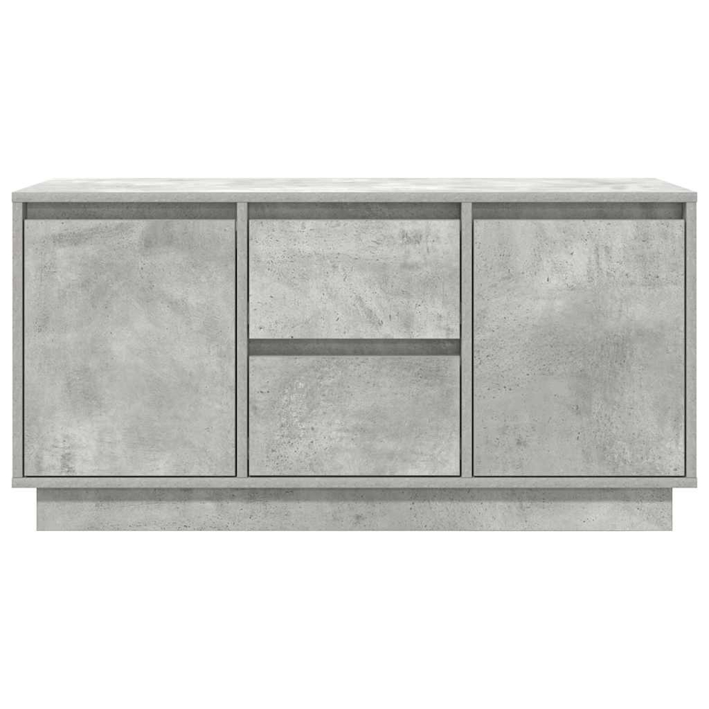 vidaXL 2 Door 2 Drawer Concrete Grey TV Cabinet with LED Lights Image 7