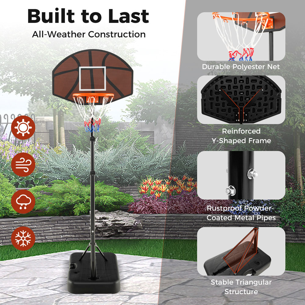 Costway Kids Adjustable Height Basketball Hoop Image 5