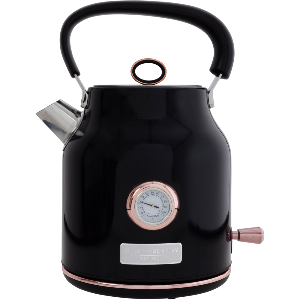 Charles Bentley Black and Rose Gold 1.7L Kettle Image 1