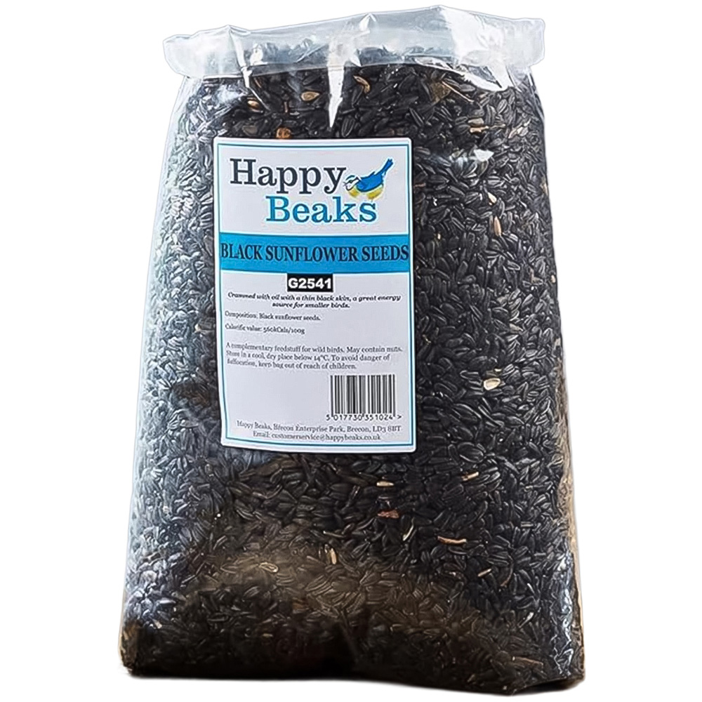 Happy Beaks Black Sunflower Seeds 25.5kg Image 1