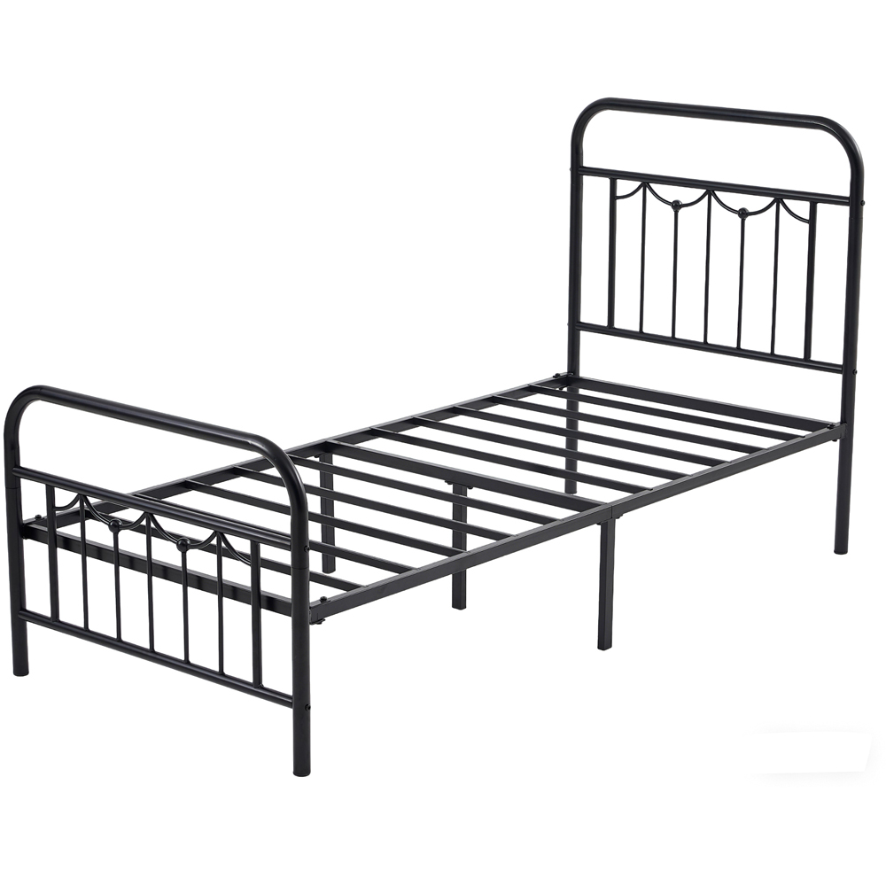 Brooklyn Frankie King Size Black Metal Bed Frame with Headboard and Footboard Image 2