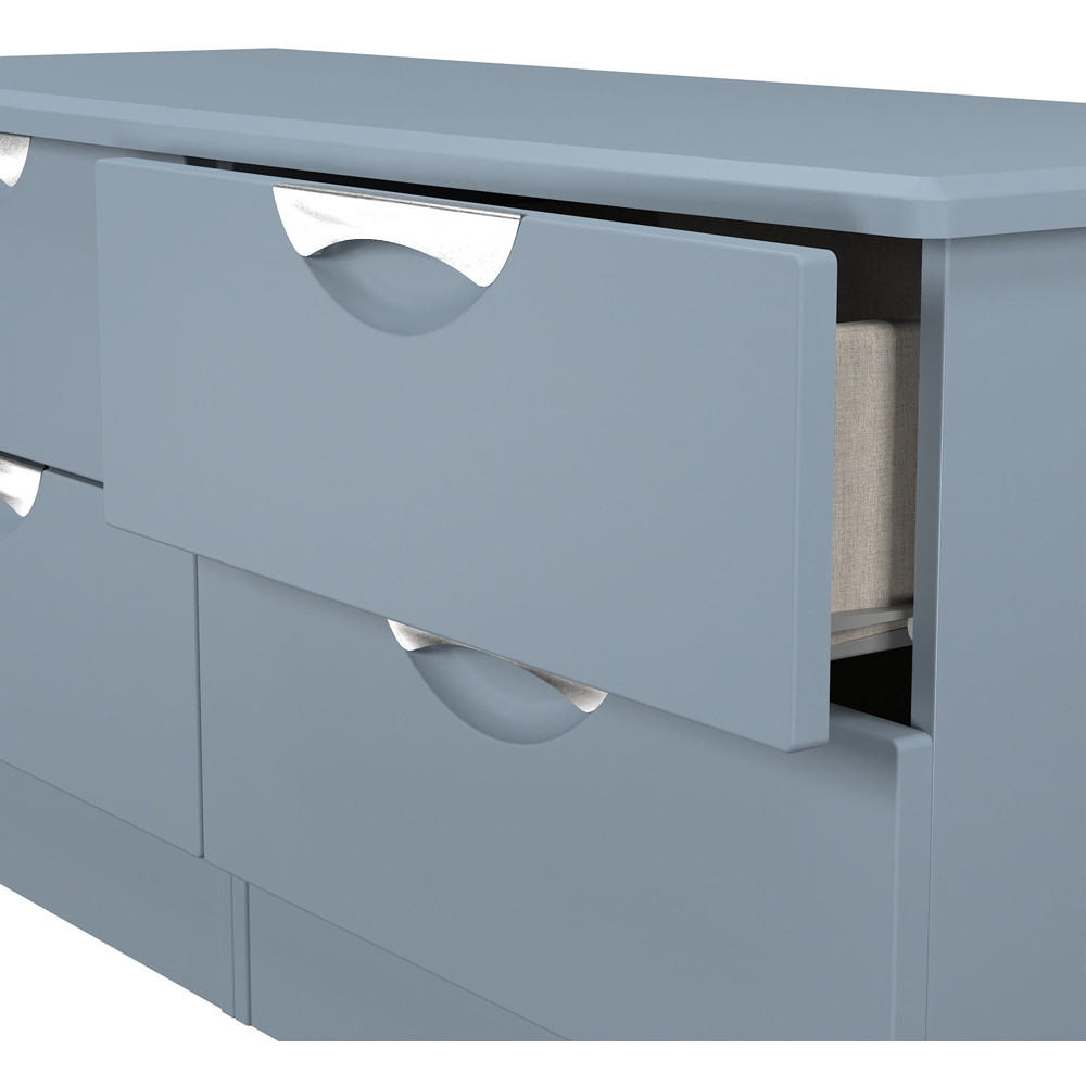 Crowndale Camden 4 Drawer Denim Blue Bed Box Ready Assembled Image 6