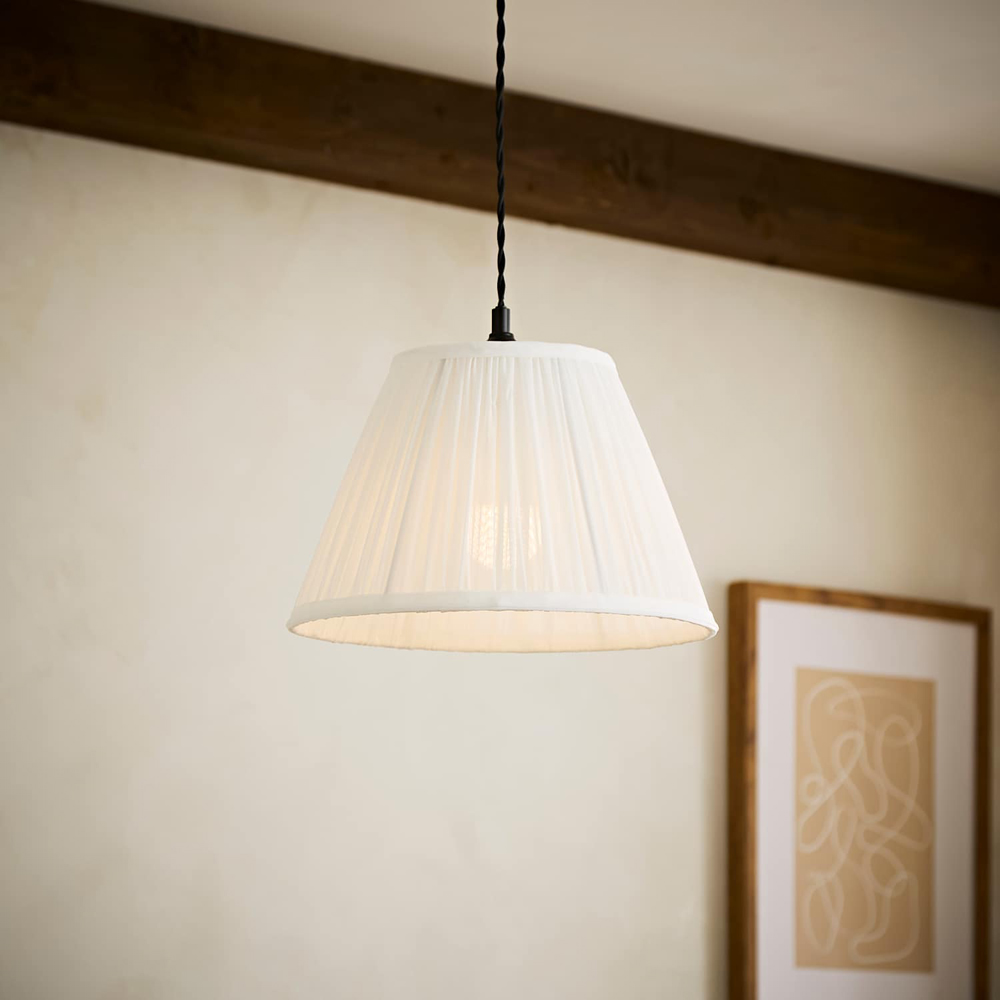 ValueLights Elowen White Chiffon Tapered Easy Fit Ceiling Lamp Shade 30cm Image 6