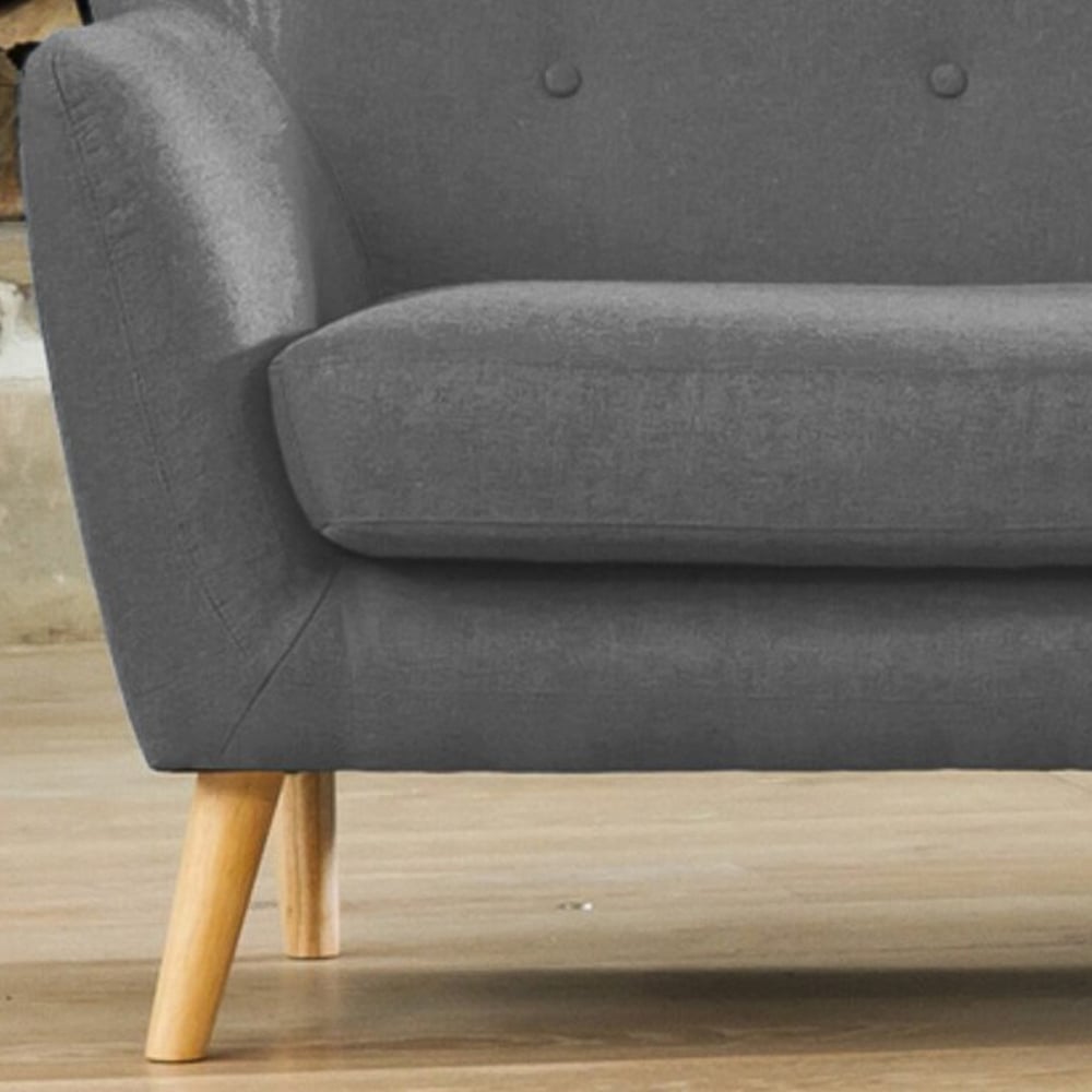 Lynwood 2 Seater Dark Grey Fabric Sofa Image 2