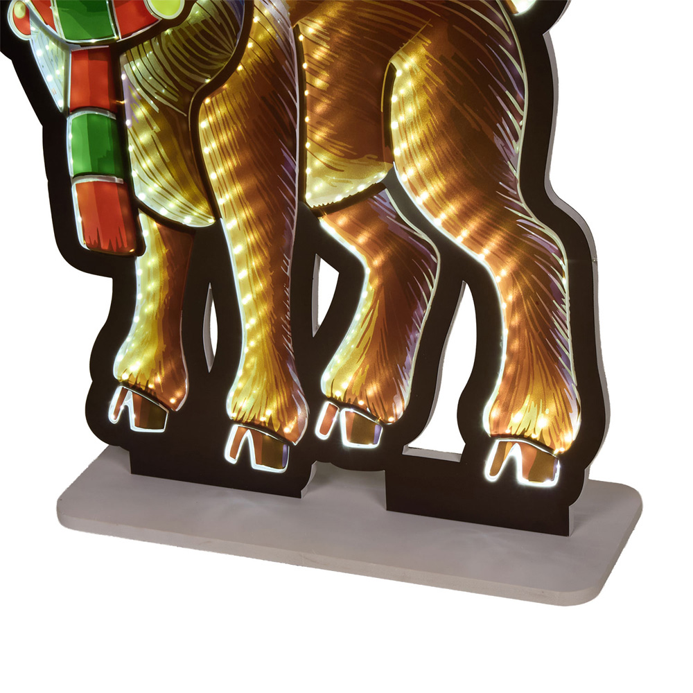 LED Retro Reindeer Infinity Light Image 8