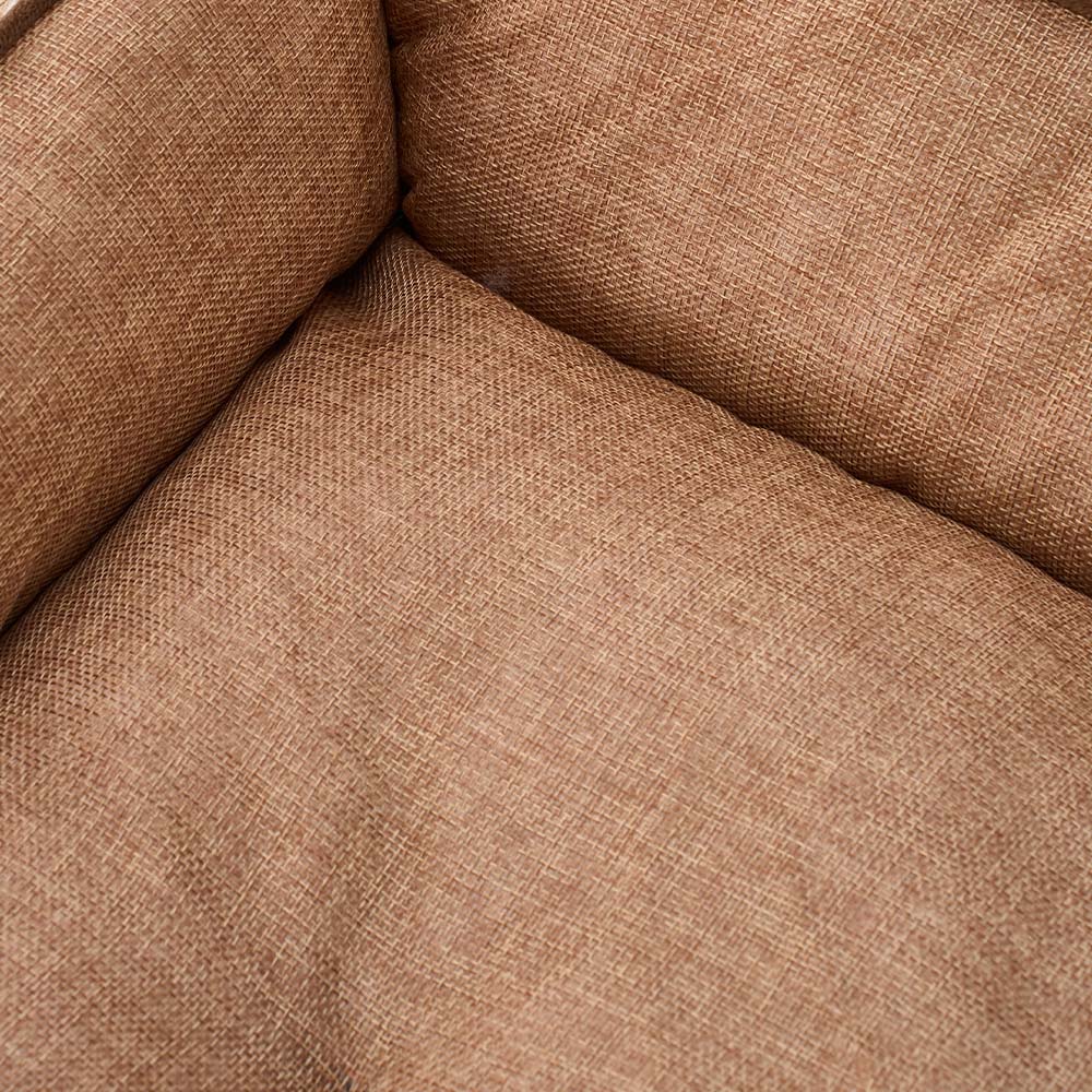 H&O Direct 70cm Khaki Plaid Ultra Soft Chenille Dog Bed with Anti-Slip Bottom Image 5
