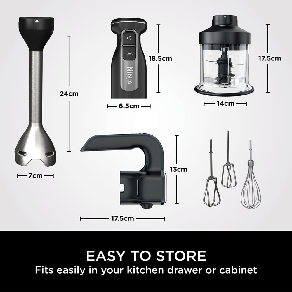 Ninja CI100UK Foodi 3-in-1 Hand Blender Mixer and Chopper 700ml Image 9