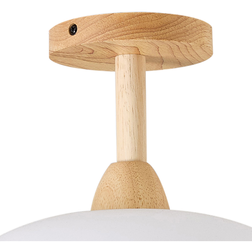 Living and Home White Glass Shade E27 Ceiling Light Image 5