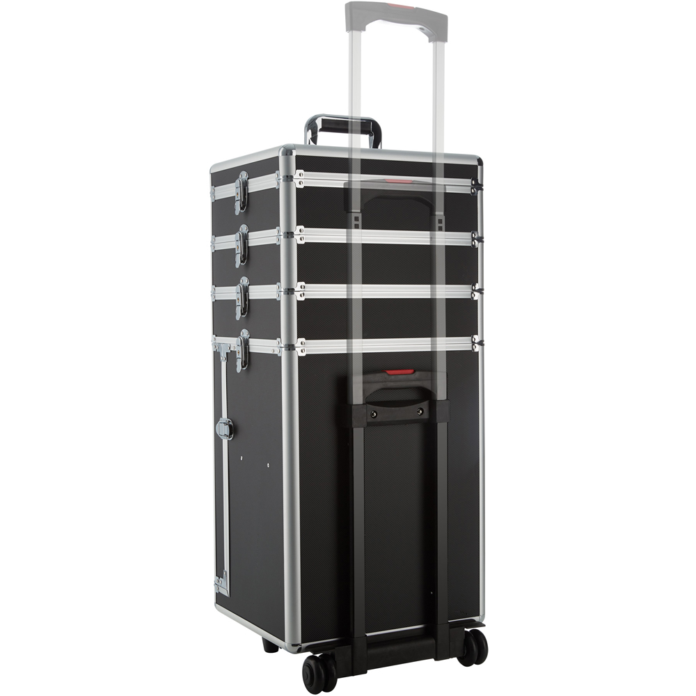 Tectake 4 Level Black Cosmetic Vanity Case 74 x 37cm Image 3