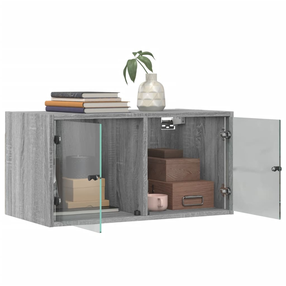 vidaXL 2 Door Grey Sonoma Wall Cabinet Image 5