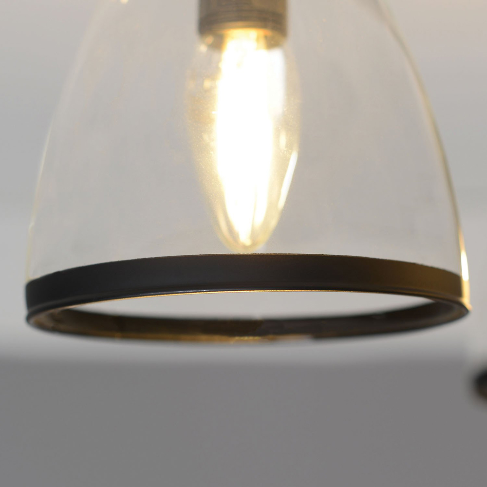 Black Edge 3 Light Ceiling Fitting Image 4