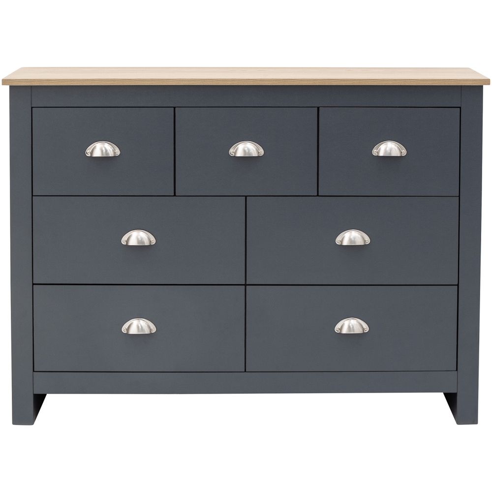 GFW Lancaster 7 Drawer Slate Blue Merchants Chest of Drawers Image 2