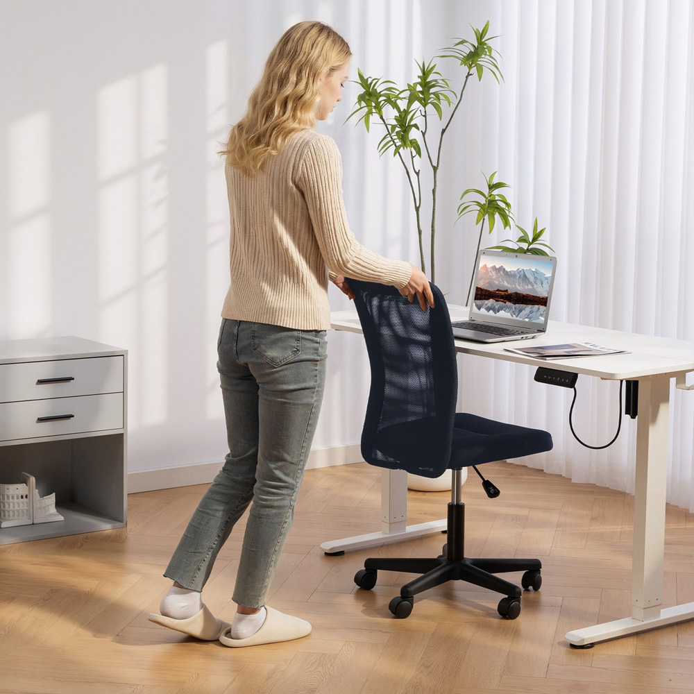 Vinsetto Armless Swivel Office Chair with Adjustable Height Image 6