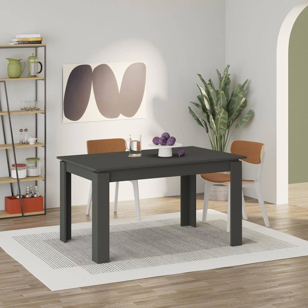 Decortie Tolmen 6 Seater Anthracite Dining Table Image 5
