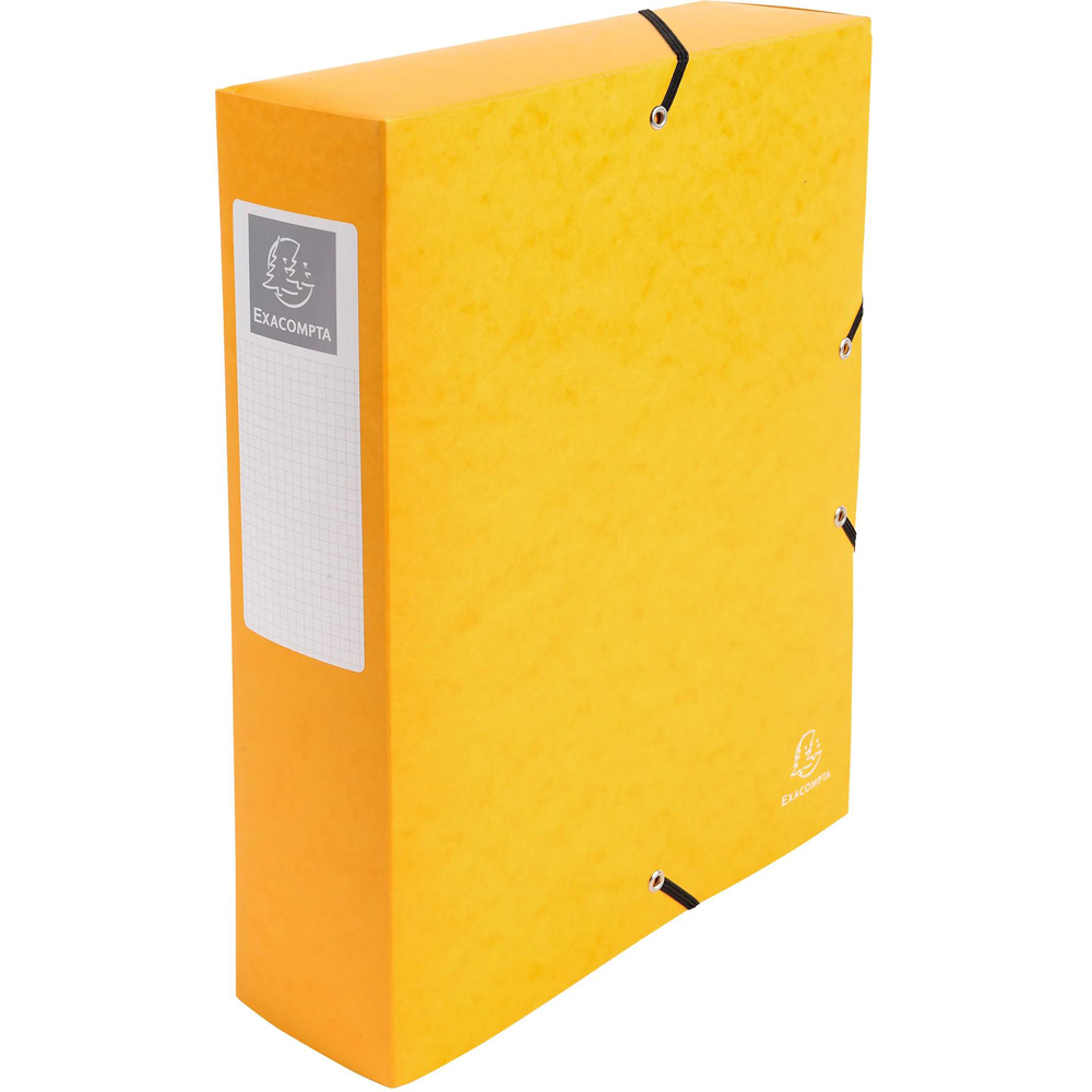 Exacompta A4 Multicolour Premium Pressboard Elasticated Filing Box 6 Pack Image 3