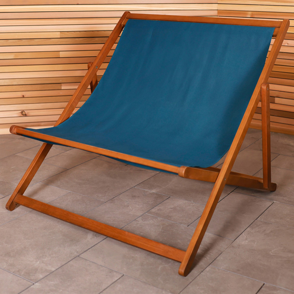 Charles Bentley Teal Eucalyptus Double Deck Chair Image 1