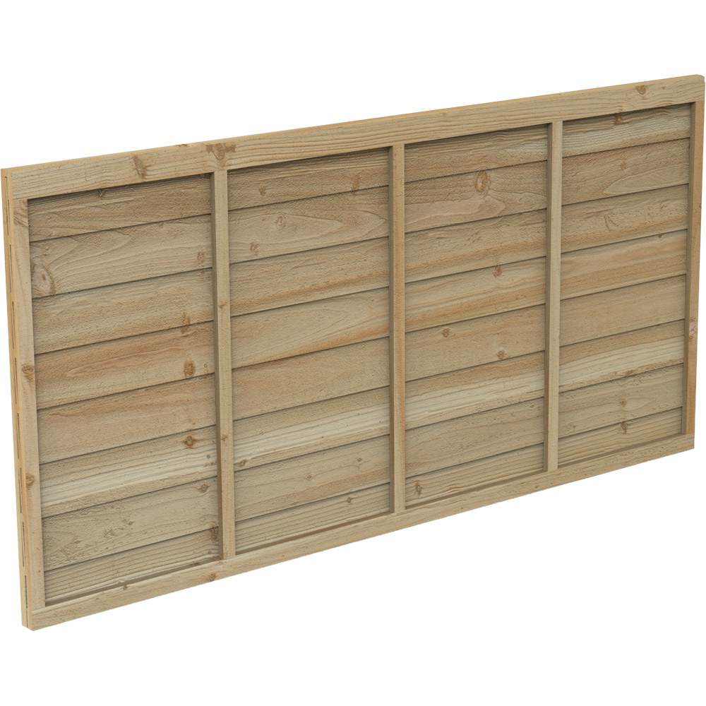 Forest Garden 6 x 3ft Natural Signature Lap Fence Panel Image 2