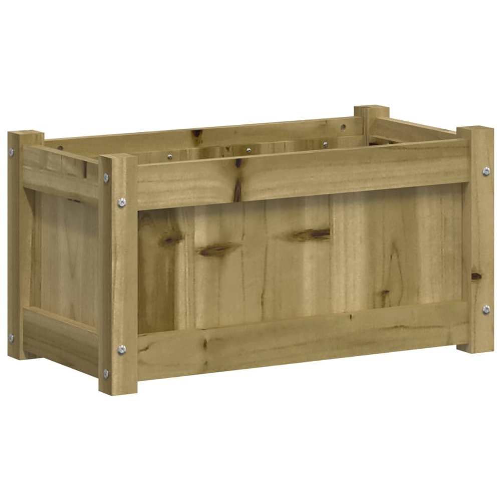 vidaXL Natural Impregnated Pine Wood Garden Planter 31 x 60 x 31cm Image 7
