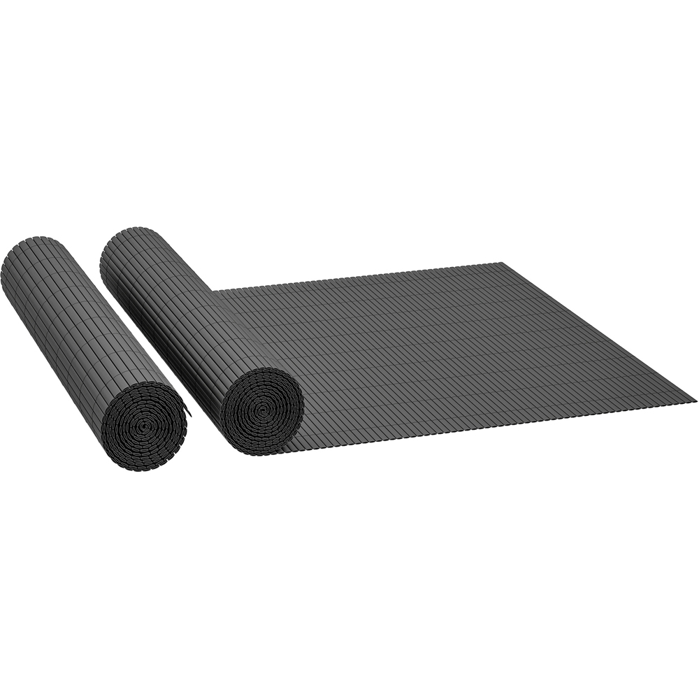 Outsunny Grey Plastic 3 x 16.5ft 2 Pack Windbreak Privacy Screening Fence Image 2