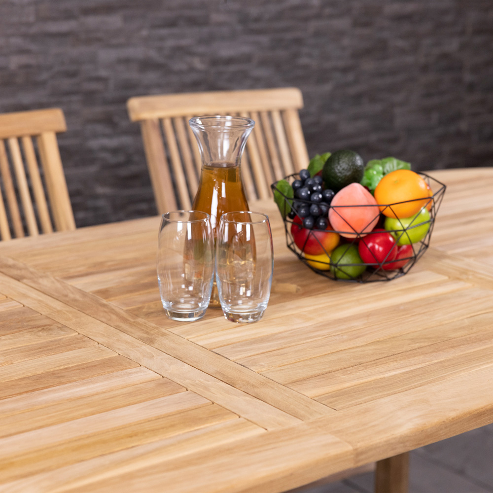 Charles Bentley 6-8 Seater Teak Extendable Table Image 7