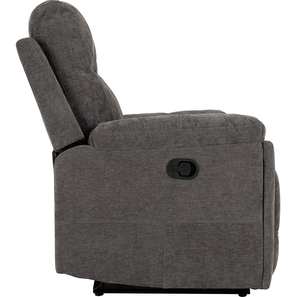 Seconique Guildford 2 Seater Grey Fabric Recliner Sofa Image 5