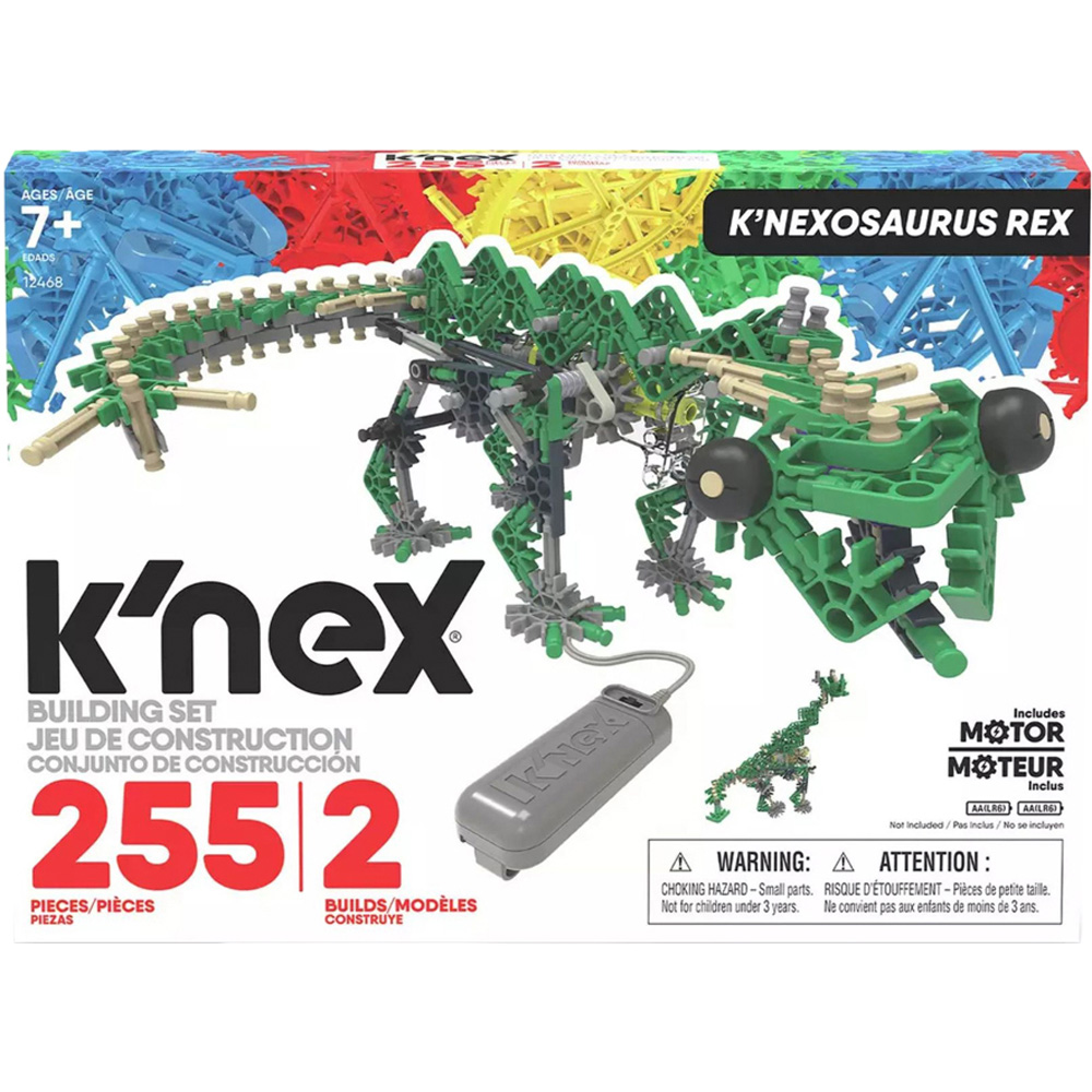Basic Fun K'NEX Classics Motorised Green K'Nexosaurus Rex 2 Model Building Set 255 Piece Image 1