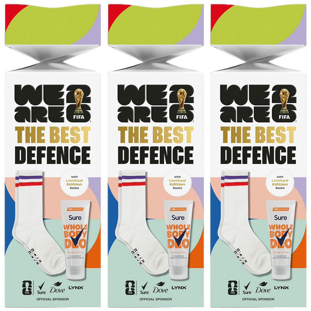 Sure FIFA The Best Defence Fresh Citrus Scent Whole Body Deodorant and Socks Gift Set 3 Pack Image 1