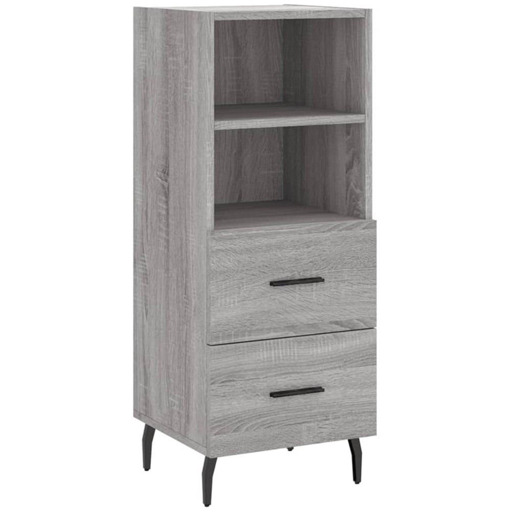 vidaXL Single Door 2 Drawer 2 Shelf Grey Sonoma Highboard Image 4