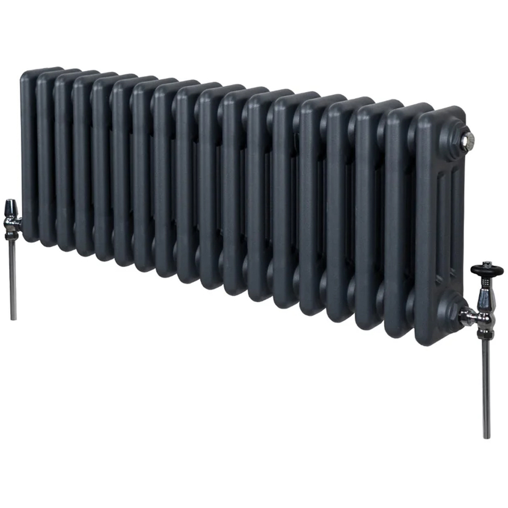 Monster Shop 2501 BTU Anthracite Grey Traditional 3 Column Radiator 300 x 832mm Image 3