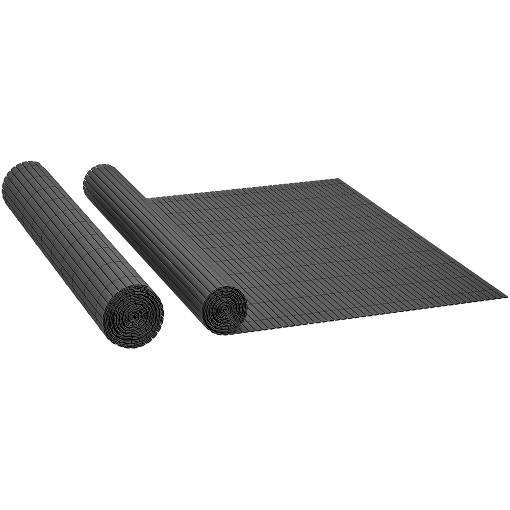Outsunny Grey Plastic 3 x 10ft 2 Pack Windbreak Privacy Screening Fence Image 2