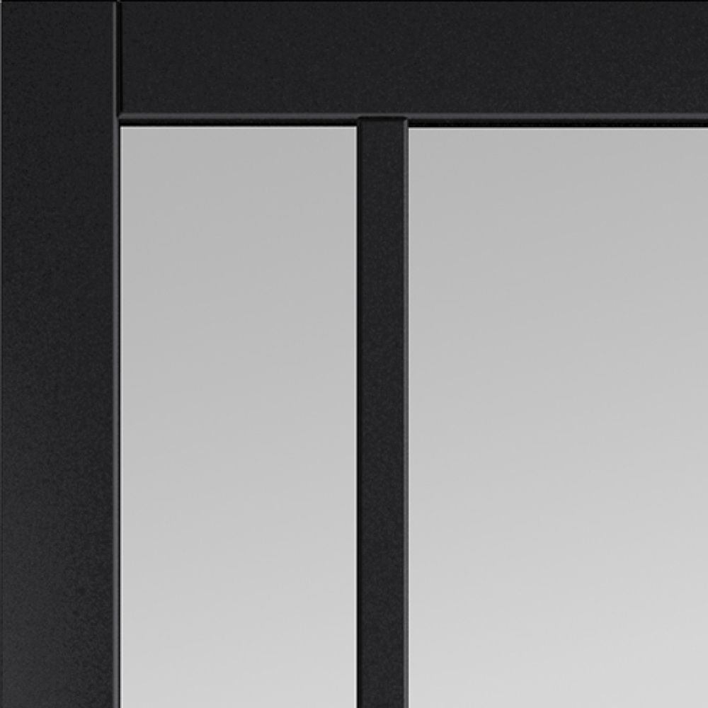 JB Kind City Urban Industrial Black Clear Glass Internal Door 1981 x 686mm Image 3