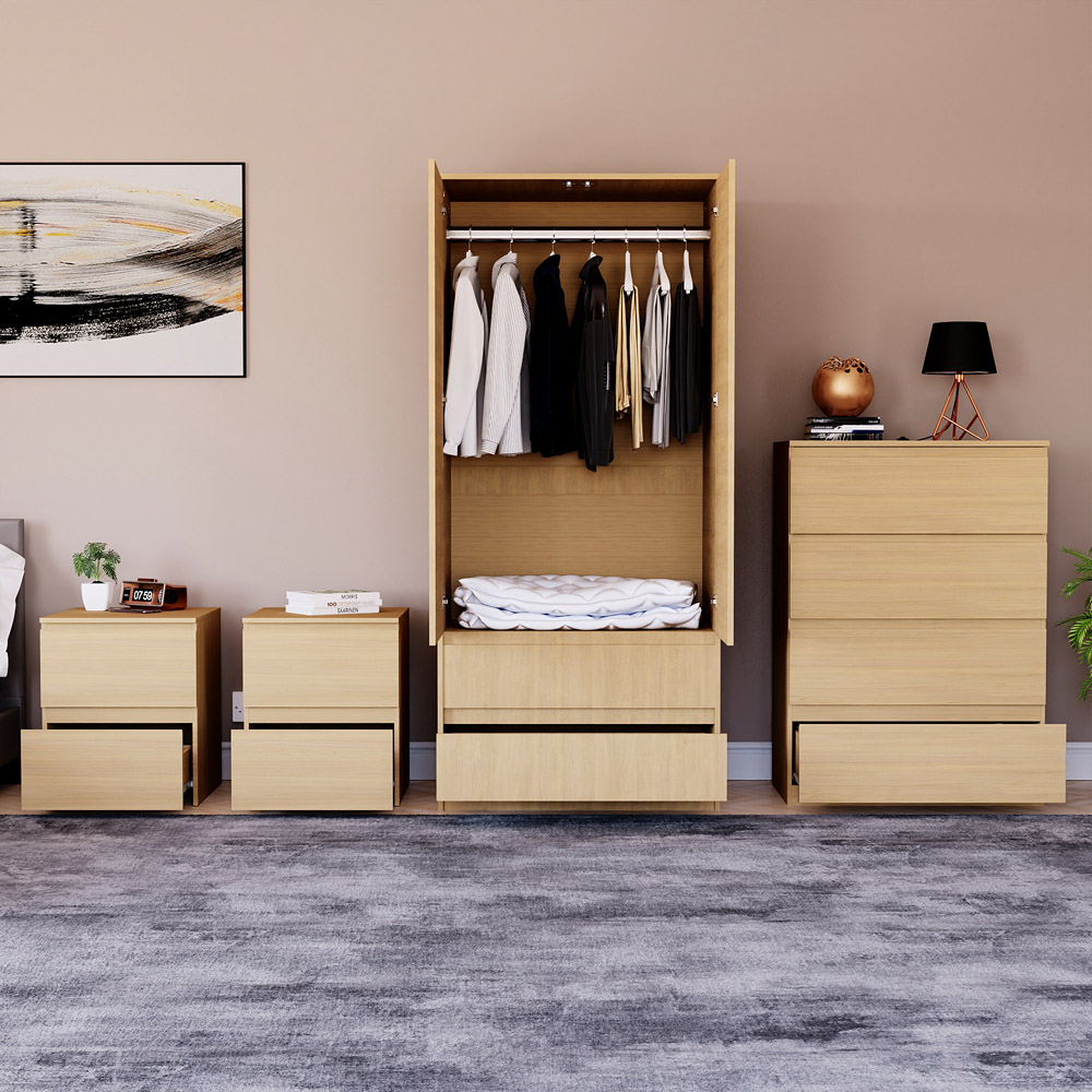 Denver Pine 4 Piece Bedroom Furniture Set Image 4