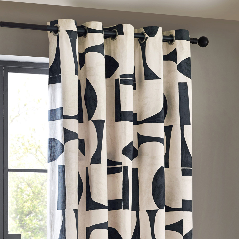 Hoem Carro Dusk Abstract Eyelet Curtains 168 x 229cm Image 4