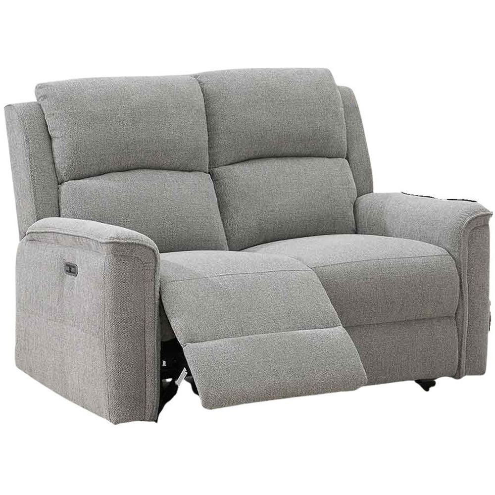 Eastside 2 Seater Light Grey Power Recliner Sofa Image 2