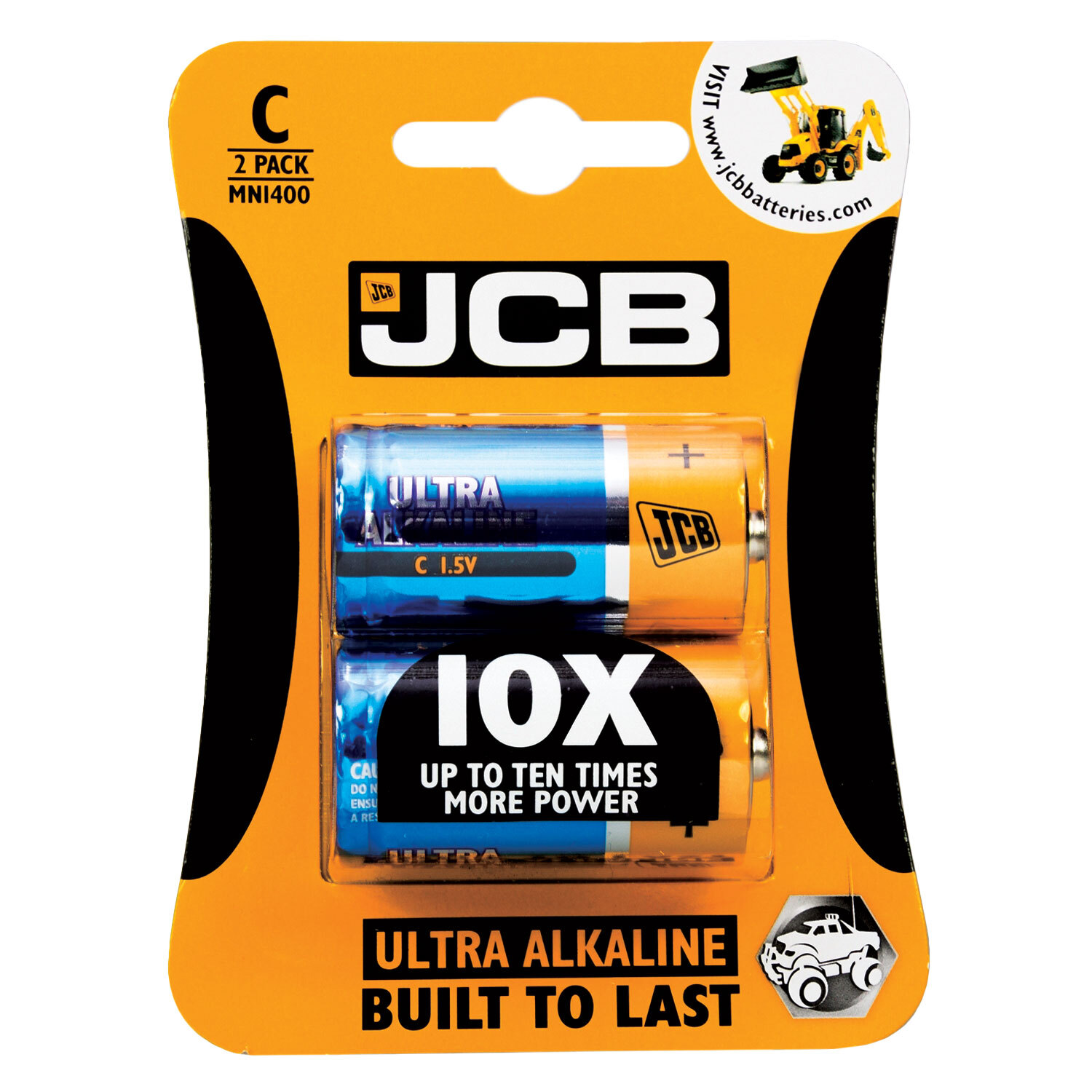 JCB 2 Pack Ultra Alkaline C Batteries Image