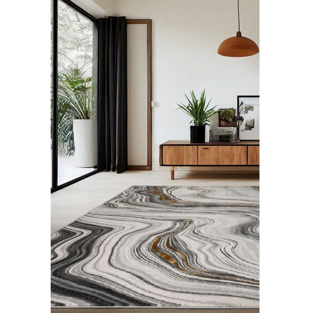 Homemaker Dusk Gold Watercolour Rug 200 x 290cm Image 5