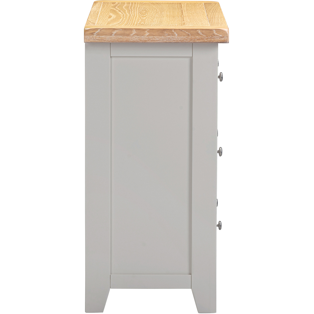 Seconique Windsor 3 Drawer Pebble Grey and Oak Storage Chest Image 5