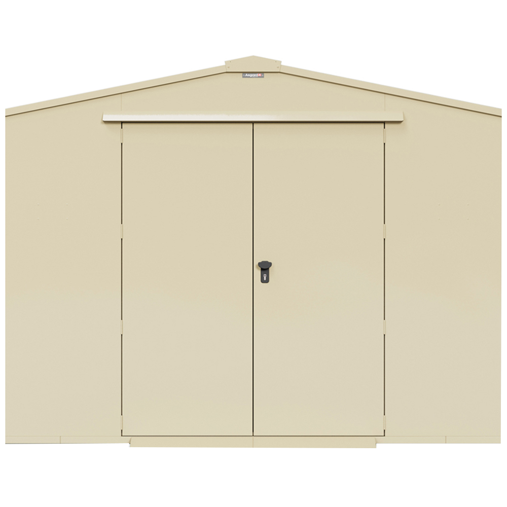 Asgard Garrison Secured by Design 10 x 18ft Cream Metal Workshop Shed with Floor and 5 Point Locking Image 3