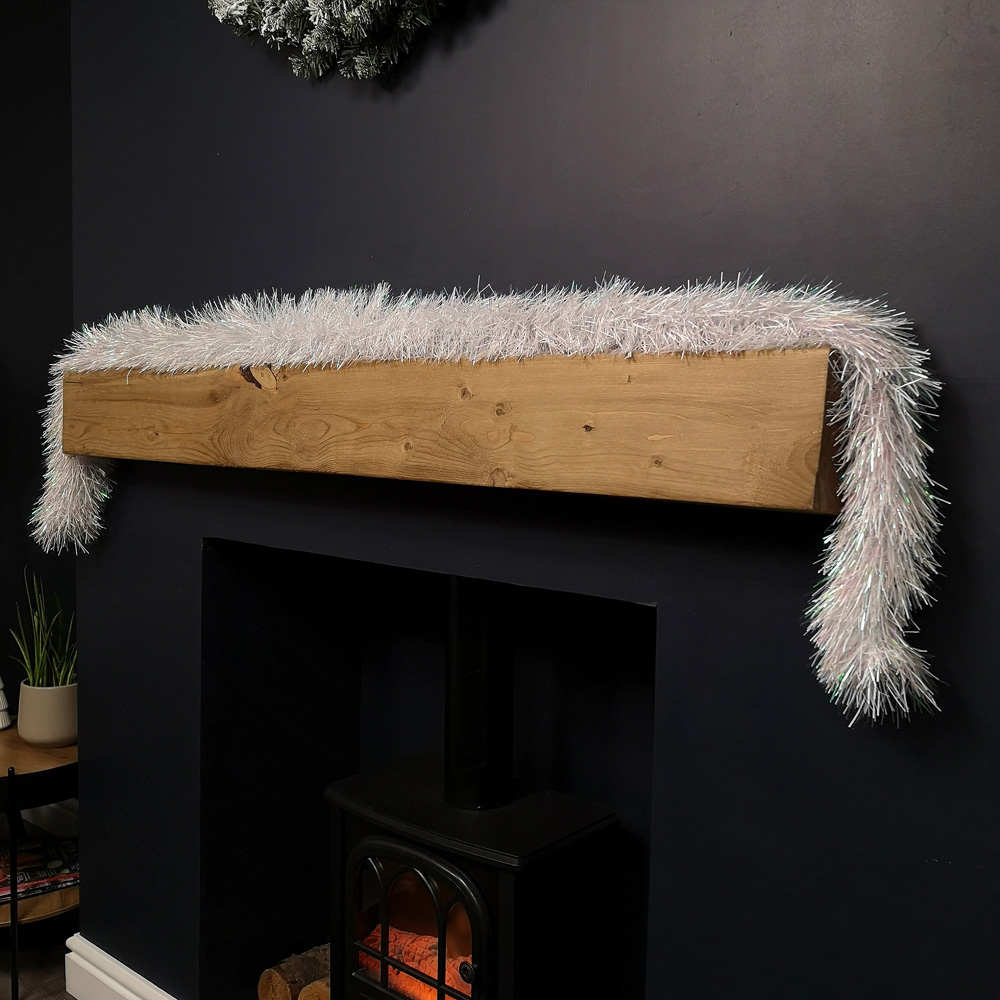 Samuel Alexander Iridescent White Christmas Tinsel 2m Image 7